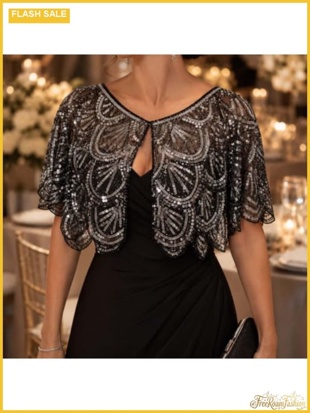 1920s Vintage Lace Shawl Wrap Sequin Beaded Women Evening Wrap